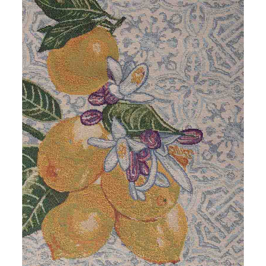 Τραβέρσα (45x150) Στόφα Ζακάρ Ισπανίας Newhome Lia με Λεμόνια