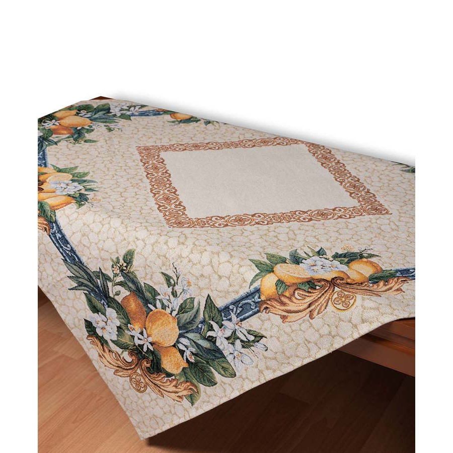 Καρέ (100x100) Στόφα Ζακάρ Ισπανίας Newhome Limes με Λεμόνια