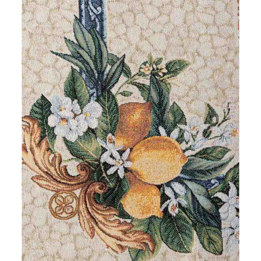 Καρέ (100x100) Στόφα Ζακάρ Ισπανίας Newhome Limes με Λεμόνια