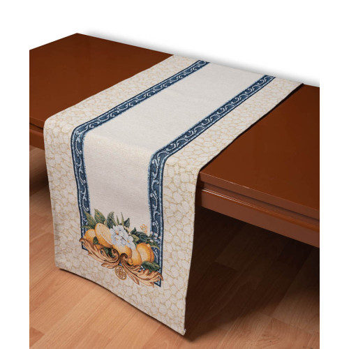 Τραβέρσα (40x150) Στόφα Ζακάρ Ισπανίας Newhome Limes με Λεμόνια