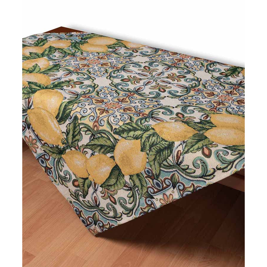 Καρέ (100x100) Στόφα Ζακάρ Ισπανίας Newhome Limoar με Λεμόνια