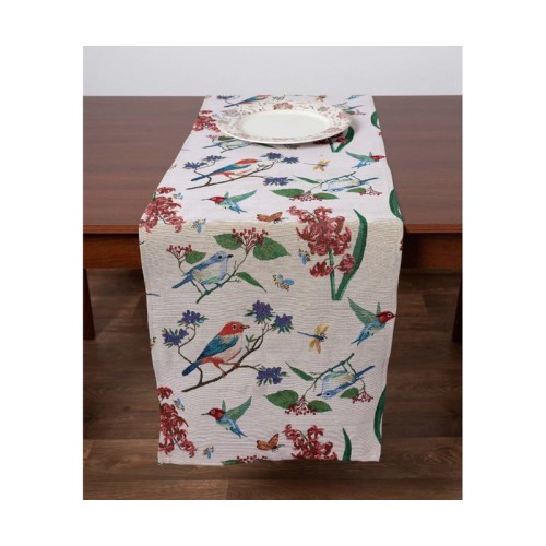 Τραβέρσα (45x140) στόφα με πουλάκια Newhome Garden