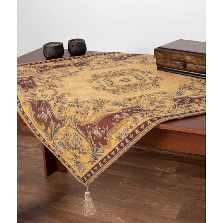 Καρέ (100x100) στόφα σενίλ Newhome TR46 χρυσό