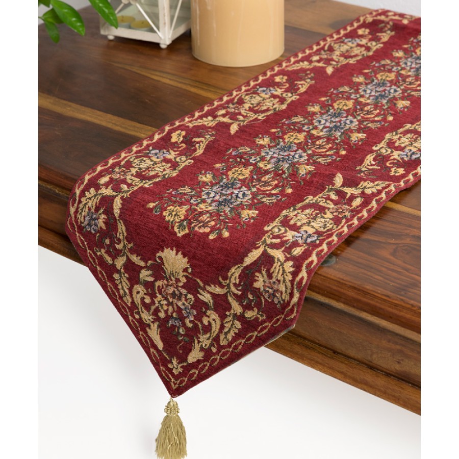 Τραβέρσα (33x125) στόφα σενίλ Newhome TR46 μπορντό