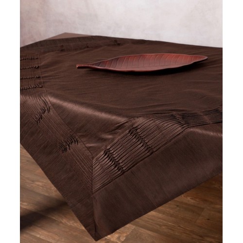 Τραπεζοκαρέ (140x140) ταφτάς Newhome 3819Α Καφέ