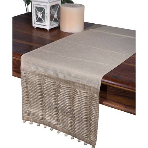 Καρέ (85x85) ταφτάς Newhome 3819 Πλισέ Ivory