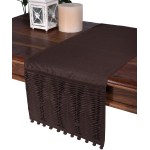 Τραπεζοκαρέ (140x140) ταφτάς Newhome 3819 Πλισέ Καφέ