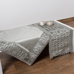 Καρέ (90x90) ταφτάς μονόχρωμο Newhome 8373 γκρι