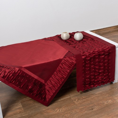 Τραβέρσα (40x175) ταφτάς μονόχρωμη Newhome 8373 κόκκινο