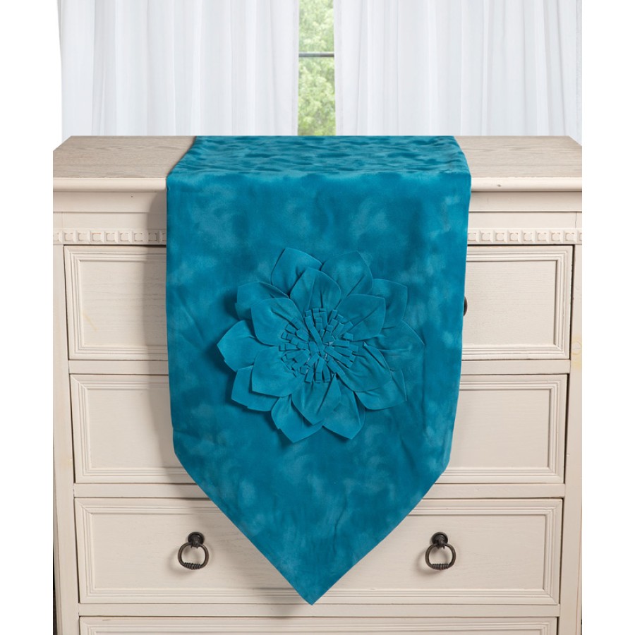 Τραβέρσα βελούδο (40x180) μονόχρωμη Newhome 97b13 τυρκουάζ