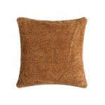 Διακοσμητική Μαξιλαροθήκη Φιγούρας (45x45) Σενίλ Ανάγλυφη Newhome 055 χρυσό