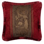 Διακοσμητική Μαξιλαροθήκη Φιγούρας (45x45) Newhome 1208 μπορντό-λαδί