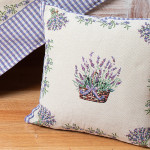 Διακοσμητική Θήκη Φιγούρας (45x45) Στόφα Ζακάρ Newhome 14253 με Λεβάντες