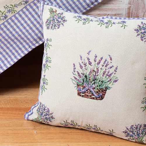 Διακοσμητική Θήκη Φιγούρας (45x45) Στόφα Ζακάρ Newhome 14253 με Λεβάντες