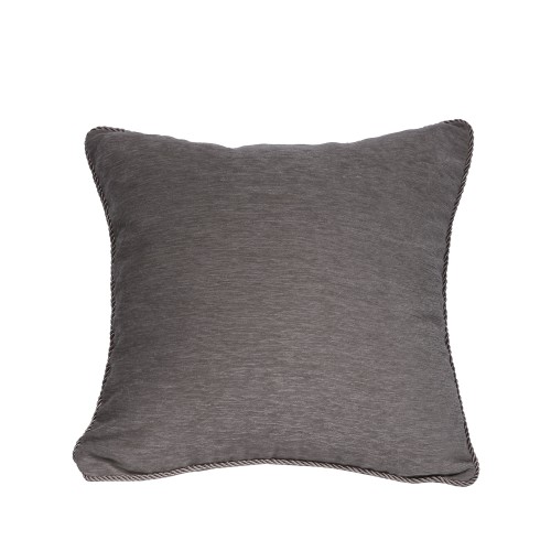 Διακοσμητική Μαξιλαροθήκη Σενίλ (45x45) Μονόχρωμη Newhome 281 γκρι