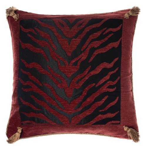Διακοσμητική Μαξιλαροθήκη Φιγούρας (45x45) Newhome 306 μαύρο-κόκκινο