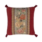 Διακοσμητική Μαξιλαροθήκη Φιγούρας (45x45) Newhome 572 μπορντό