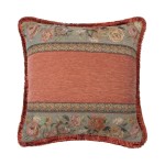 Διακοσμητική Μαξιλαροθήκη Φιγούρας (65x65) Newhome 572 κεραμιδί με κρόσσι