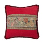 Διακοσμητική Μαξιλαροθήκη Φιγούρας (65x65) Newhome 572 κόκκινο με κρόσσι