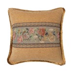 Διακοσμητική Μαξιλαροθήκη Φιγούρας (65x65) Newhome 572 χρυσό με κρόσσι