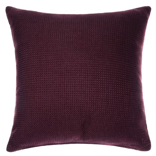 Διακοσμητική Μαξιλαροθήκη (45x45) Μονόχρωμη Ψάθα Newhome 9925 Μελιτζανί
