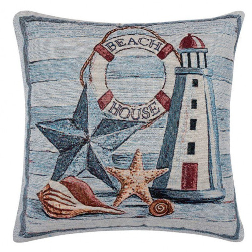 Διακοσμητική Θήκη για Μαξιλάρια Καναπέ (45x45) Στόφα Newhome Α1910-004 Φάρος