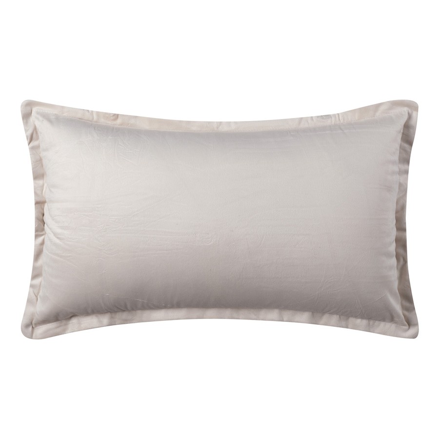 Μαξιλαροθήκη Βελούδινη Φιγούρας (35x60) Mονόχρωμη Newhome A804 Ivory