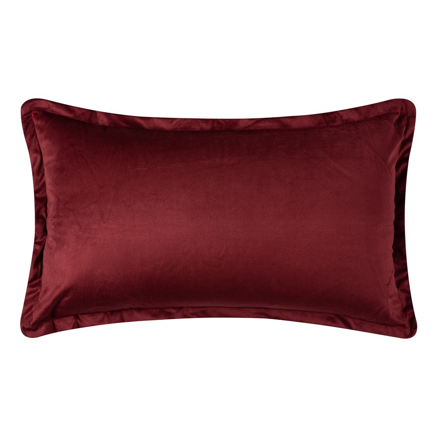 Μαξιλαροθήκη Βελούδινη Φιγούρας (35x60) Mονόχρωμη Newhome A804 Μπορντώ