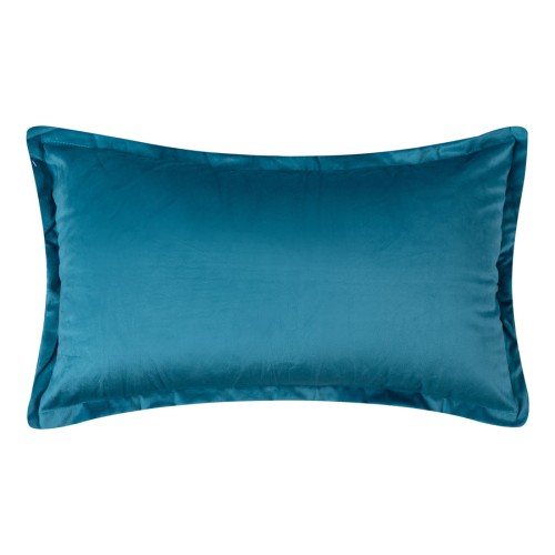 Μαξιλαροθήκη Βελούδινη Φιγούρας (35x60) Mονόχρωμη Newhome A804 Πετρόλ