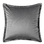 Μαξιλαροθήκη Βελούδινη Φιγούρας (45x45) Mονόχρωμη Newhome A804 Ανοχτό Γκρι