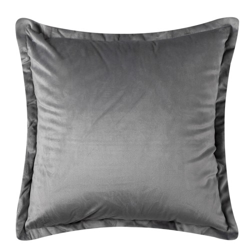 Μαξιλαροθήκη Βελούδινη Φιγούρας (45x45) Mονόχρωμη Newhome A804 Ανοχτό Γκρι