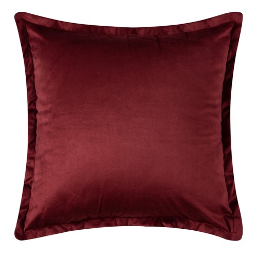 Μαξιλαροθήκη Βελούδινη Φιγούρας (45x45) Mονόχρωμη Newhome A804 Μπορντώ