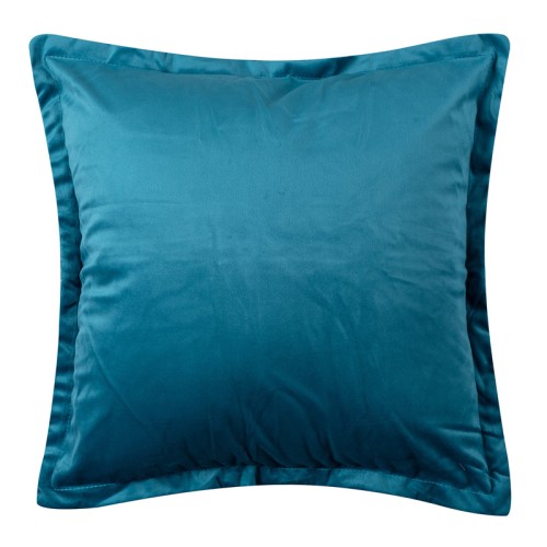 Μαξιλαροθήκη Βελούδινη Φιγούρας (45x45) Mονόχρωμη Newhome A804 Πετρόλ