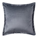 Μαξιλαροθήκη Βελούδινη Φιγούρας (45x45) Mονόχρωμη Newhome A804 Σκούρο Γκρι