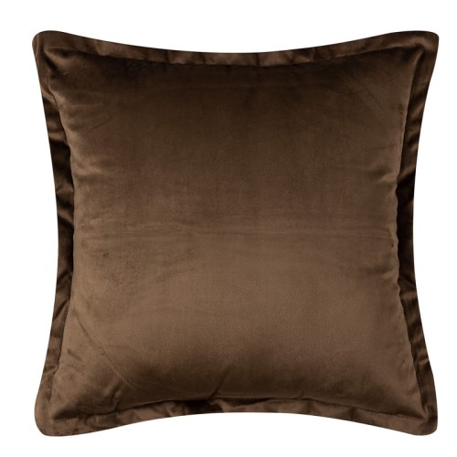 Μαξιλαροθήκη Βελούδινη Φιγούρας (45x45) Mονόχρωμη Newhome A804 Σκούρο Καφέ