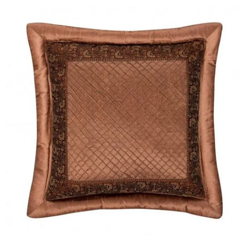 Διακοσμητική Μαξιλαροθήκη (45x45) Σατέν Newhome Μπουρλέ Καφέ