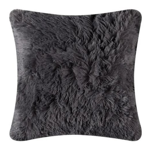 Διακοσμητική Μαξιλαροθήκη Γούνινη (45x45) Newhome Long Hair dark grey