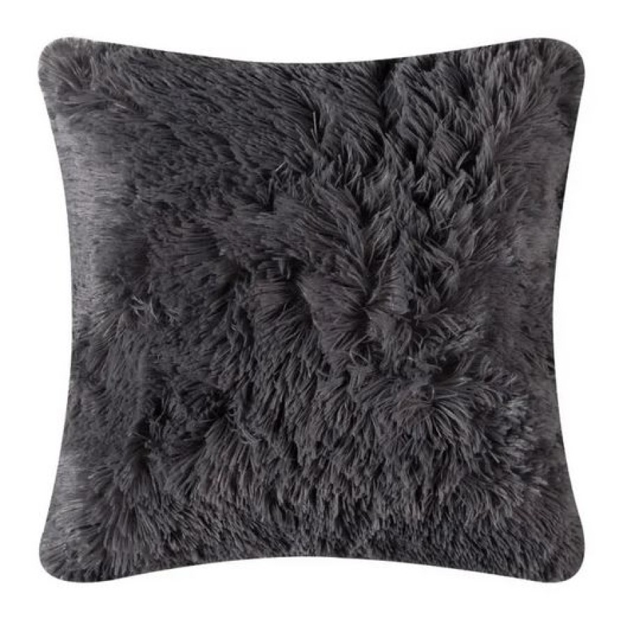 Διακοσμητική Μαξιλαροθήκη Γούνινη (45x45) Newhome Long Hair dark grey