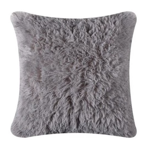 Διακοσμητική Μαξιλαροθήκη Γούνινη (45x45) Newhome Long Hair light grey