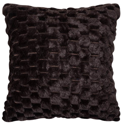 Διακοσμητική Μαξιλαροθήκη Γούνινη (65x65) Ανάγλυφη Newhome Mink Καφέ