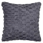 Διακοσμητική Μαξιλαροθήκη Γούνινη (45x45) Ανάγλυφη Newhome Mink Γκρι