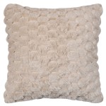 Διακοσμητική Μαξιλαροθήκη Γούνινη (45x45) Ανάγλυφη Newhome Mink Ivory