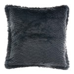 Διακοσμητική Μαξιλαροθήκη Γούνινη (45x45) Ανάγλυφη Newhome NX201 ανθρακί