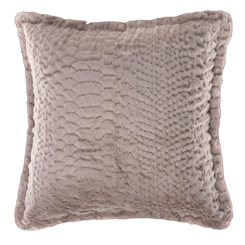Διακοσμητική Μαξιλαροθήκη Γούνινη (65x65) Ανάγλυφη Newhome NX201 μπεζ