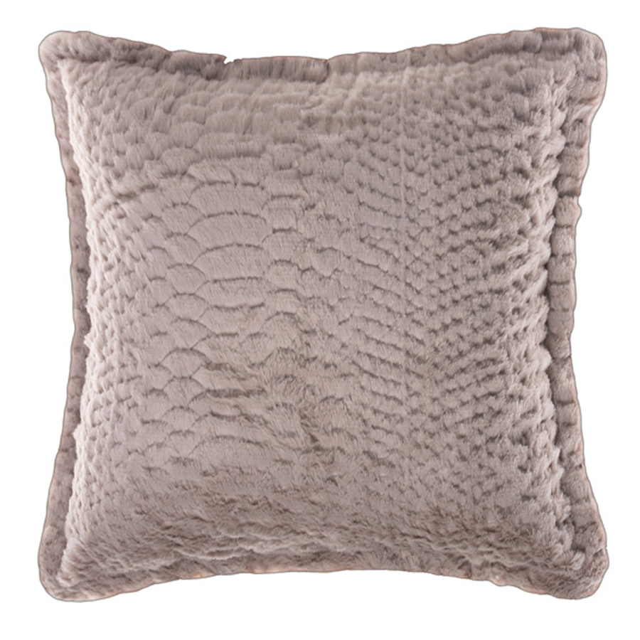 Διακοσμητική Μαξιλαροθήκη Γούνινη (65x65) Ανάγλυφη Newhome NX201 μπεζ