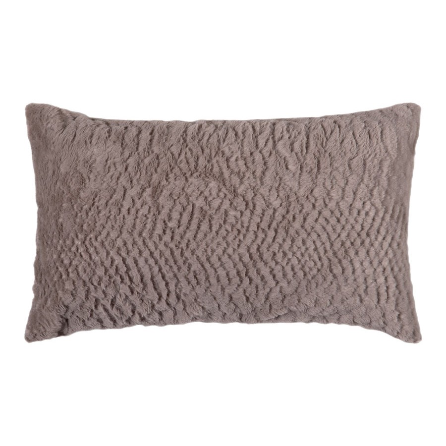 Διακοσμητική Μαξιλαροθήκη Γούνινη (30x50) Ανάγλυφη Newhome NX201 μπεζ