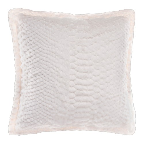 Διακοσμητική Μαξιλαροθήκη Γούνινη (65x65) Ανάγλυφη Newhome NX201 ivory