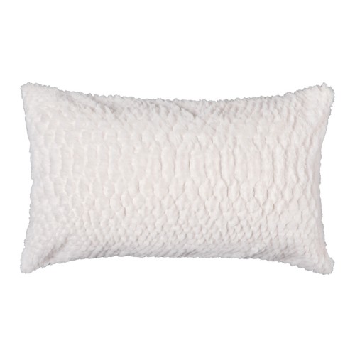 Διακοσμητική Μαξιλαροθήκη Γούνινη (30x50) Ανάγλυφη Newhome NX201 ivory