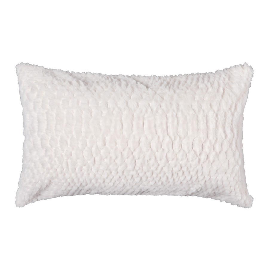 Διακοσμητική Μαξιλαροθήκη Γούνινη (30x50) Ανάγλυφη Newhome NX201 ivory
