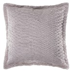 Διακοσμητική Μαξιλαροθήκη Γούνινη (45x45) Ανάγλυφη Newhome NX201 light grey